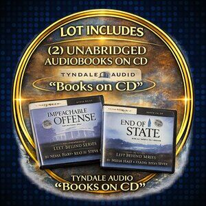 Left Behind Political Audiobook CD Lot (2) Unabridged Tyndale Neesa Hart